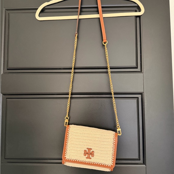 Tory Burch Beige and Brown Crochet Crossbody Bag - Picture 2 of 7